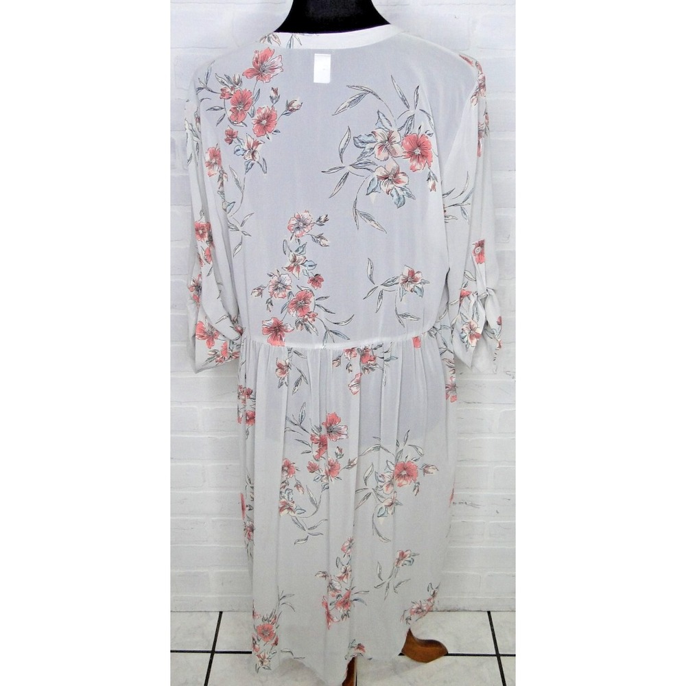 TORRID 1 Lexie Floral Spring Top Chiffon Hi-Low Babydoll Blouse Plus Sz 0 Shirt - Picture 4 of 6